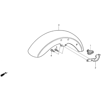 VT1100C2FRONT FENDER