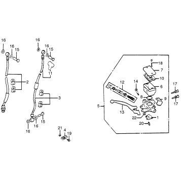 FR BRAKE MASTER CYL.