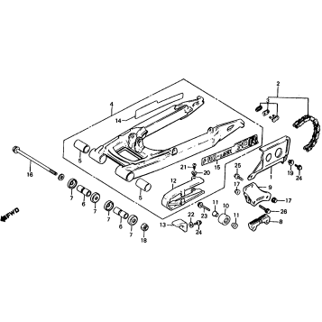 SWINGARM + DRIVE CHAIN