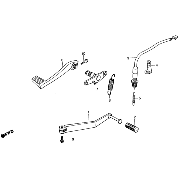 BRAKE PEDAL + GEARSHIFT PEDAL