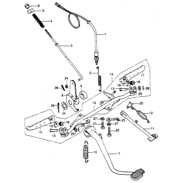 BRAKE PEDAL + SIDE STAND + STEP