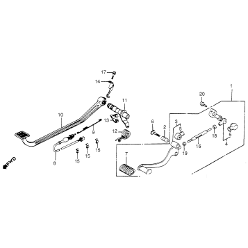 BRAKE PEDAL + GEARSHIFT PEDAL