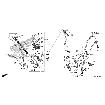 FRONT BRAKE MASTER       CYLINDER (3)