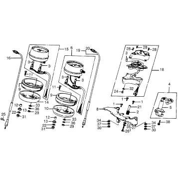SPEEDOMETER + TACHOMETER + PILOT LAMP