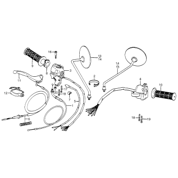 CONTROL LEVERS + SWITCHES + CABLES