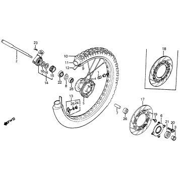 FRONT WHEEL 84-85