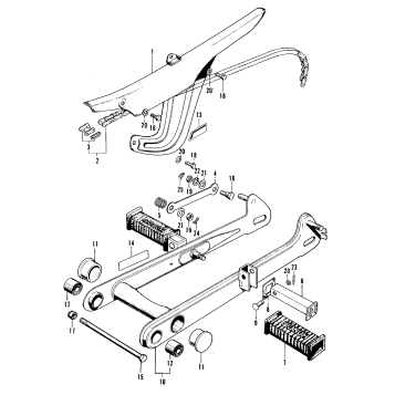 SWINGARM + CHAIN CASE + PILLION STEP