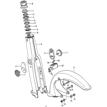 FRONT FORK + FRONT FENDER