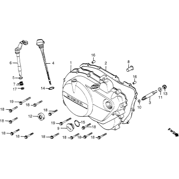 CM400C/TRIGHT CRANKCASE COVER 79-81