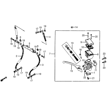 FRONT BRAKE MASTER + CYLINDER