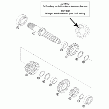 TRANSMISSION I - MAIN SHAFT