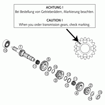 TRANSMISSION I - MAIN SHAFT