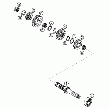 TRANSMISSION I - MAIN SHAFT