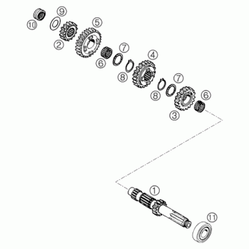 TRANSMISSION I - MAIN SHAFT