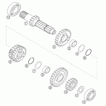 TRANSMISSION I - MAIN SHAFT