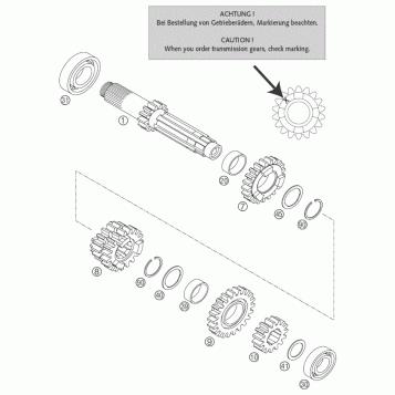 TRANSMISSION I - MAIN SHAFT