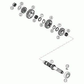 TRANSMISSION I - MAIN SHAFT