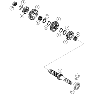 TRANSMISSION I - MAIN SHAFT