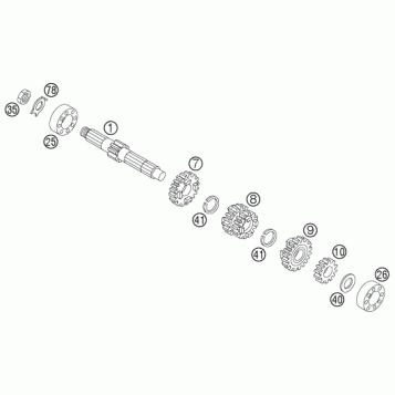 TRANSMISSION I - MAIN SHAFT