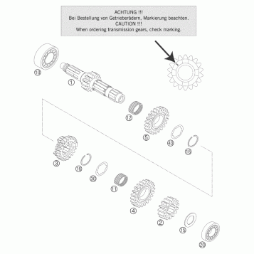 TRANSMISSION I - MAIN SHAFT