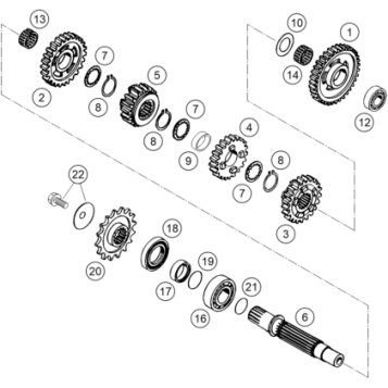 TRANSMISSION II - COUNTERSHAFT