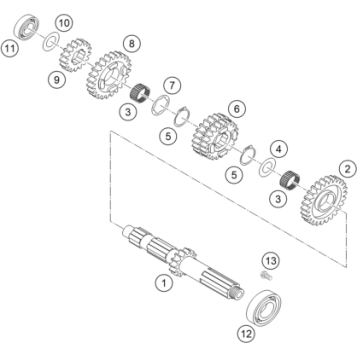 TRANSMISSION I - MAIN SHAFT