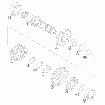 TRANSMISSION I - MAIN SHAFT