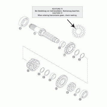 TRANSMISSION I - MAIN SHAFT