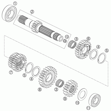 TRANSMISSION I - MAIN SHAFT