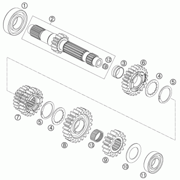 TRANSMISSION I - MAIN SHAFT