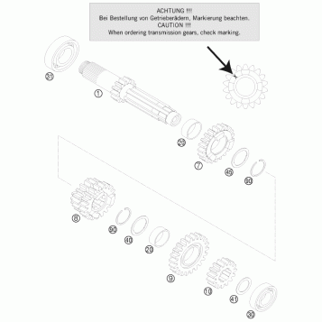 TRANSMISSION I - MAIN SHAFT