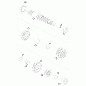 TRANSMISSION I - MAIN SHAFT