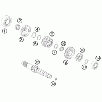 TRANSMISSION I - MAIN SHAFT