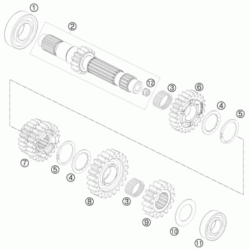 TRANSMISSION I - MAIN SHAFT