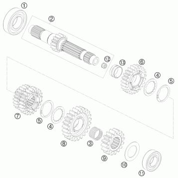 TRANSMISSION I - MAIN SHAFT