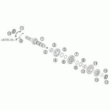 TRANSMISSION I - MAIN SHAFT