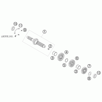 TRANSMISSION I - MAIN SHAFT