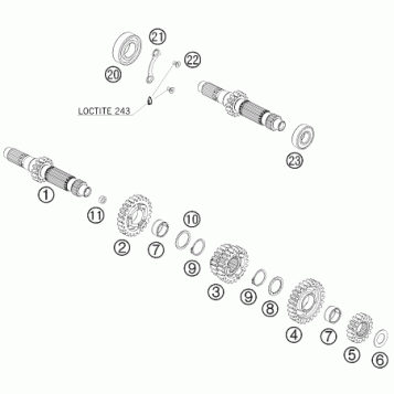 TRANSMISSION I - MAIN SHAFT