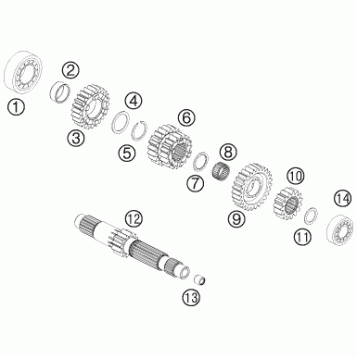 TRANSMISSION I - MAIN SHAFT