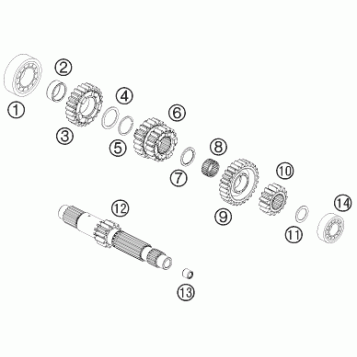 TRANSMISSION I - MAIN SHAFT