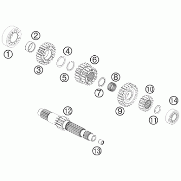 TRANSMISSION I - MAIN SHAFT