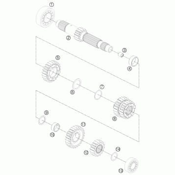 TRANSMISSION I - MAIN SHAFT