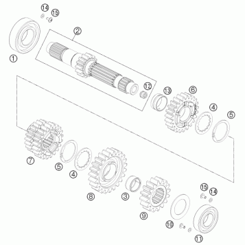 TRANSMISSION I - MAIN SHAFT