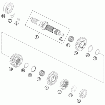 TRANSMISSION I - MAIN SHAFT