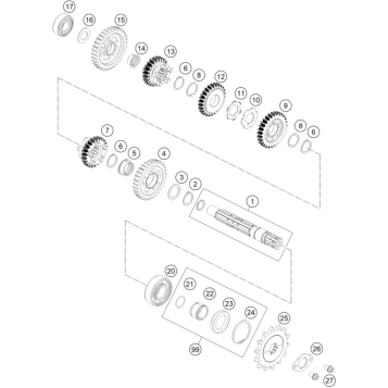 TRANSMISSION II - COUNTERSHAFT