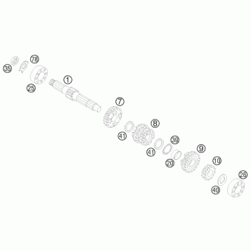 TRANSMISSION I - MAIN SHAFT