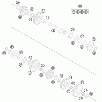 TRANSMISSION II - COUNTERSHAFT