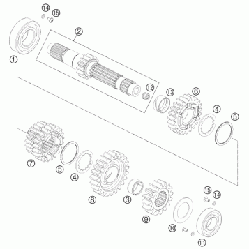 TRANSMISSION I - MAIN SHAFT