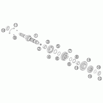 TRANSMISSION I - MAIN SHAFT