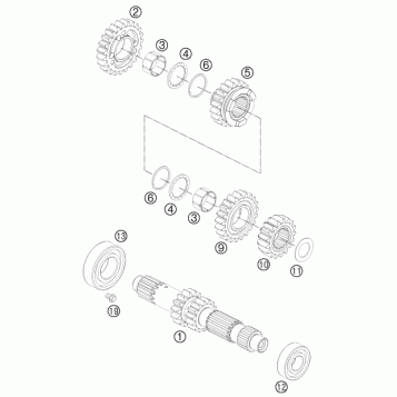 TRANSMISSION I - MAIN SHAFT